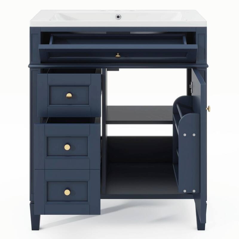 30'' Bathroom Vanity Set with Mirror Cabinet