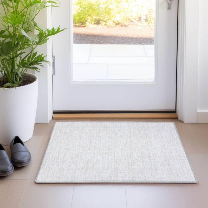 Premium Washable Super Soft Modern Weave Mayfield Rug - Ivory - 1'8" x 2'6"