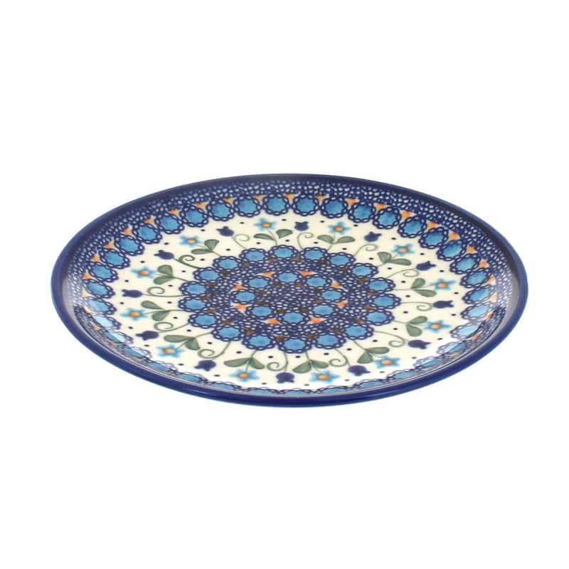 Blue Rose Polish Pottery Vena Dessert Plate - Savannah