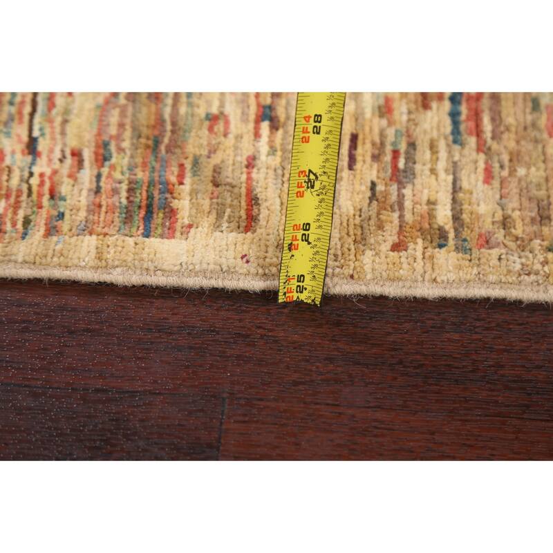 Striped Gabbeh Kashkoli Modern Area Rug Wool Hand-knotted Foyer Carpet - 2'8" x 3'11"