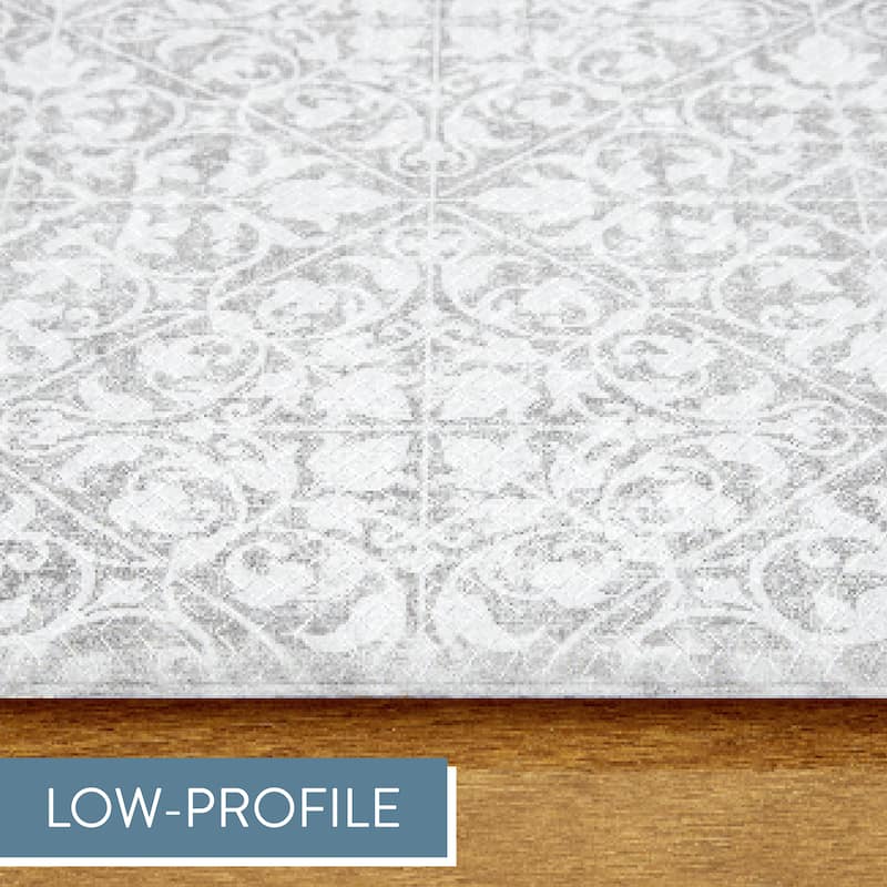 TOWN & COUNTRY BASICS Vintage Medallion Anti Fatigue Kitchen Mat Non-Slip Backing