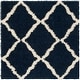 preview thumbnail 26 of 162, SAFAVIEH Dallas Shag Giusy Trellis 1.5-inch Thick Rug 10' Square - Navy/Ivory - Square