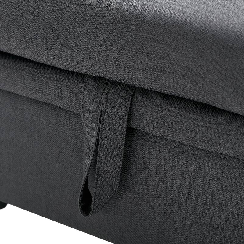 Modern L-Shape Convertible Sleeper Sectional Sofa