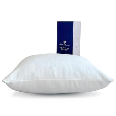 Highland Feather Iconic Memory Foam Pillow - Customizable Micro-Foam Fill with Removable Protector - White