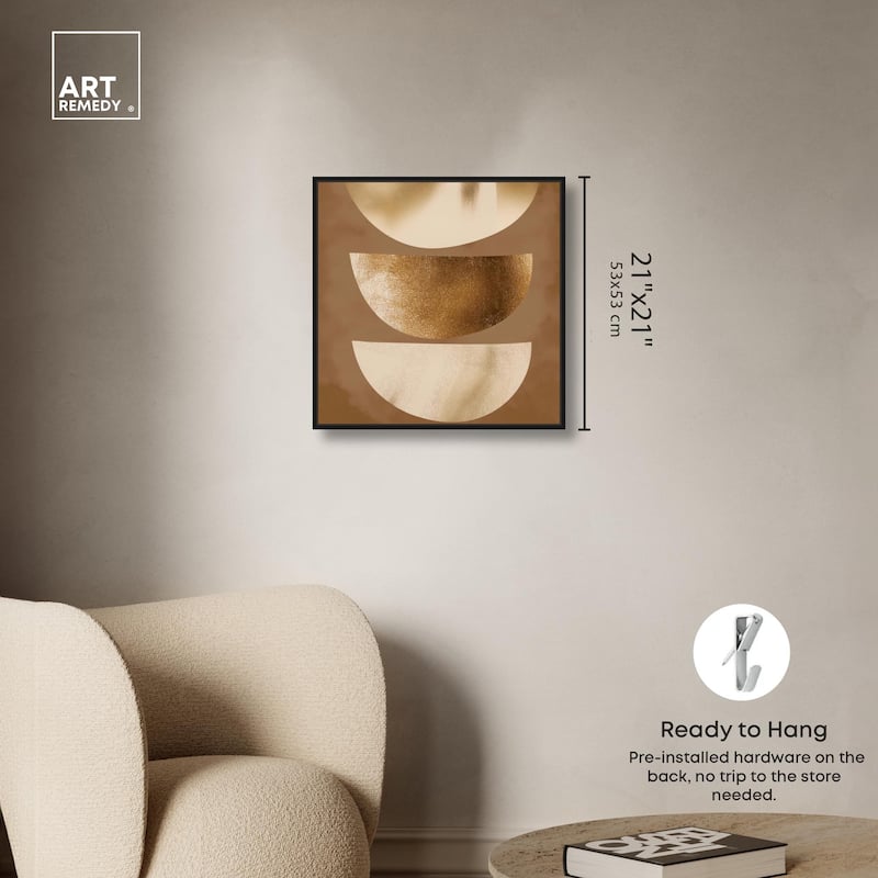Golden Crescents I Canvas by Art Remedy