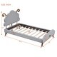 preview thumbnail 45 of 51, Twin Size Upholstered Platform Bed Animal Theme Design Bed Frame with Sheep-Shaped Headboard and Footboard, No Box Spring Needed