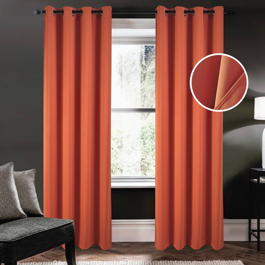 Riley 100 percent Blackout Window Curtain Panel 45, 63, 84, 95 or 105 inch