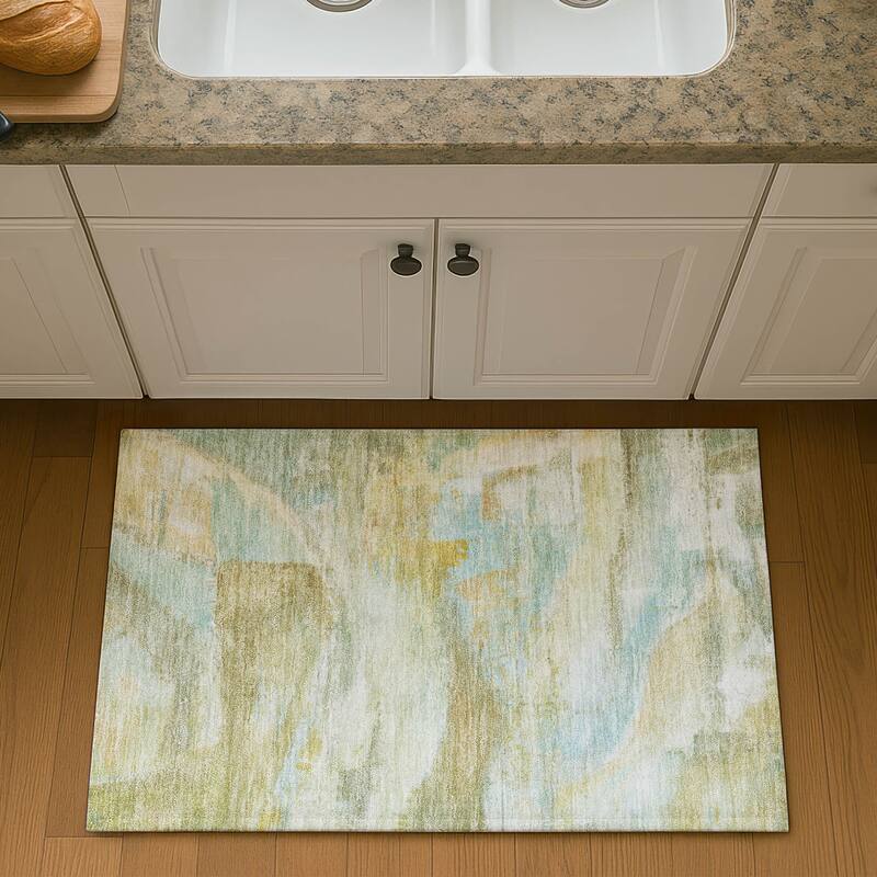 Premium Washable Super Soft Abstract Chic Mayfield Rug - Beige - 1'8" x 2'6"