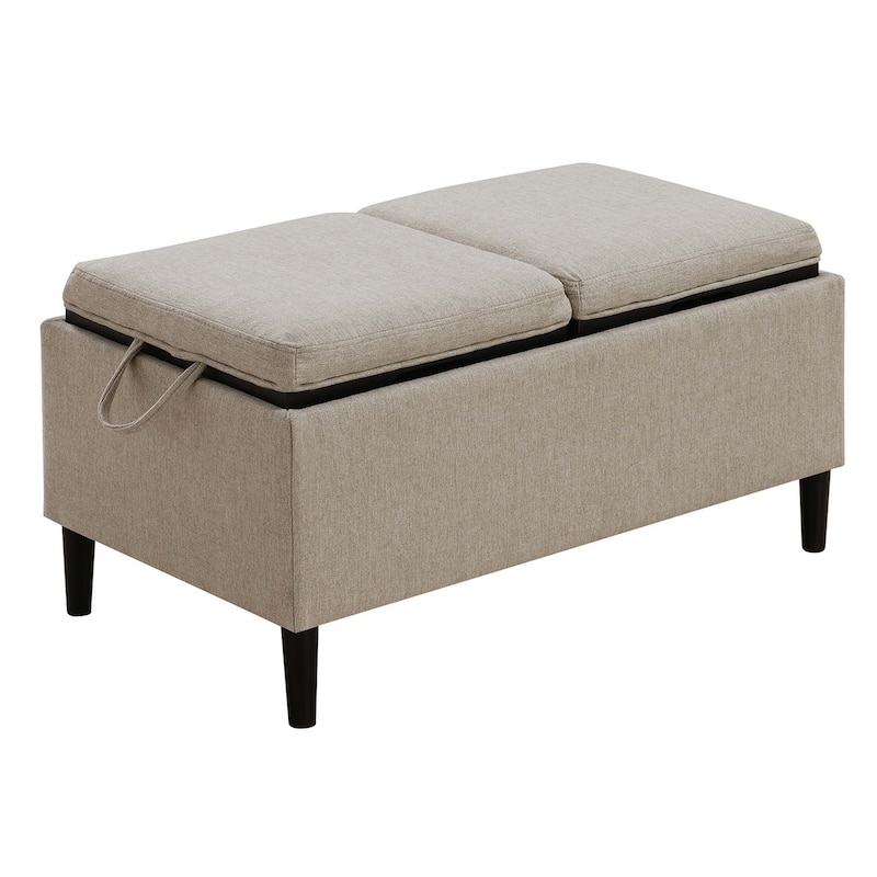 Convenience Concepts Designs4Comfort Magnolia Storage Ottoman with Reversible Trays