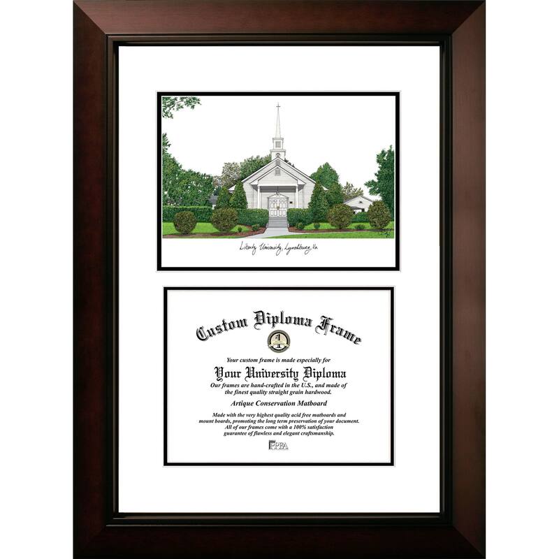 Liberty University 11w x 8.5h Legacy Scholar Diploma Frame
