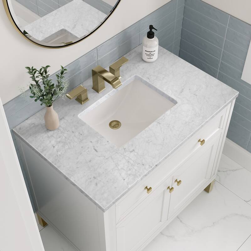 James Martin Vanities Chicago 36" Single Vanity, Glossy White