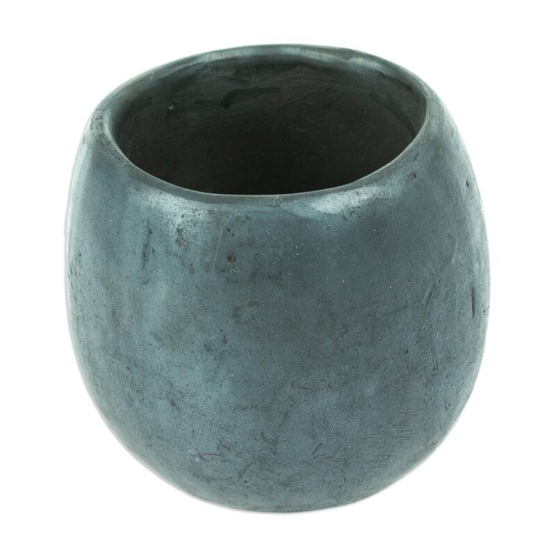 Novica Handmade Little Folk Barrel Barro Negro Shot Glass