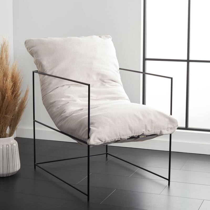 SAFAVIEH Corrie Pillow Top Accent Chair - 26" W x 42" D x 37" H - 26"W x 42"D x 37"H