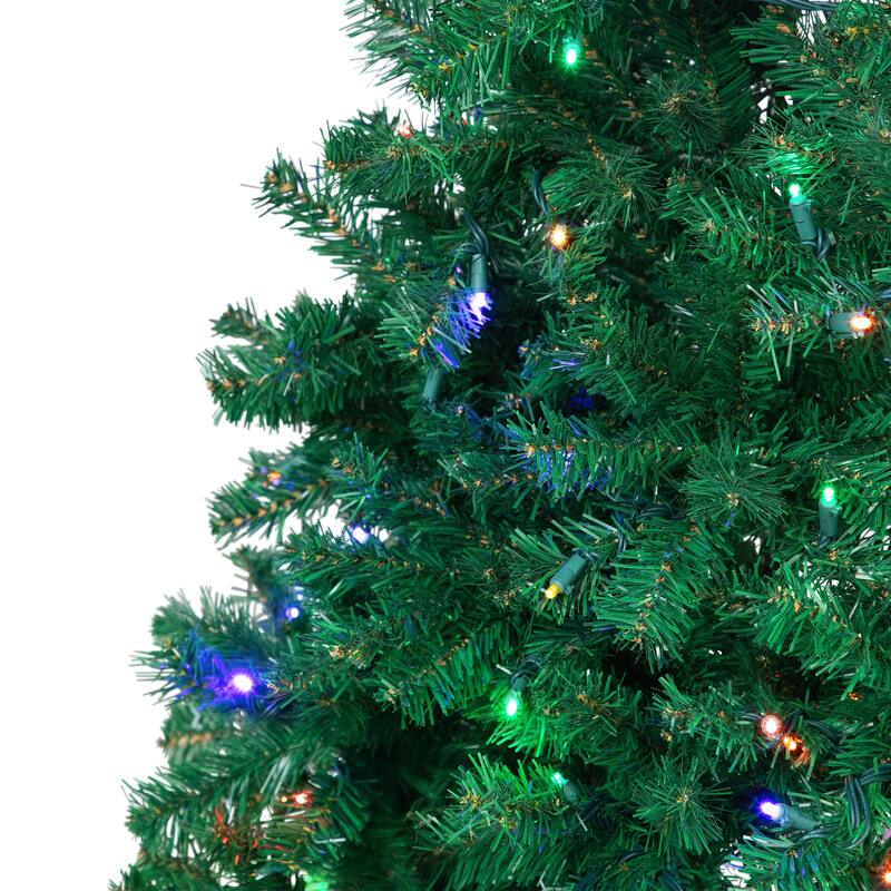 6' LED Medium Mixed Pine Artificial Christmas Tree Multi Lights - 6 Foot