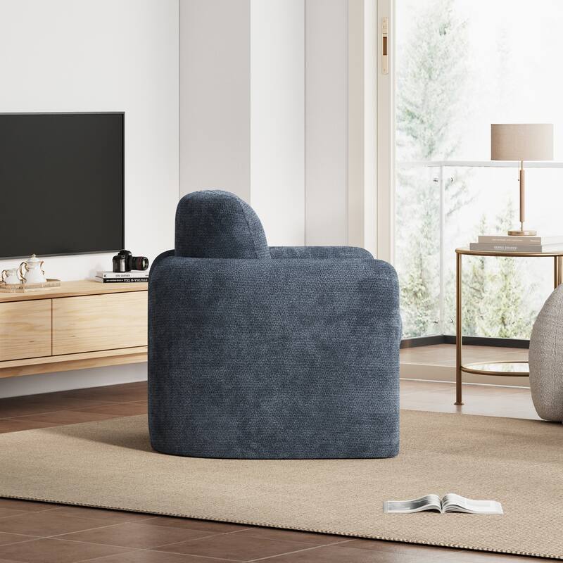 Accent Chairs, Living Room Chairs Upholstered Barrel Armchair for Living Room