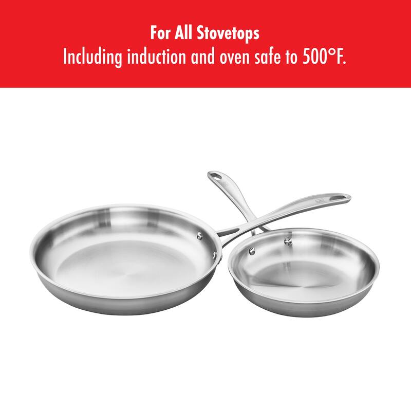 ZWILLING Spirit 3-ply 2-pc Stainless Steel Fry Pan Set