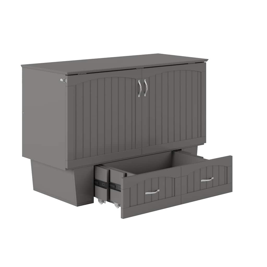 Murphy Bed Chest - Storage Drawer & USB Charger - Space Saving Furniture