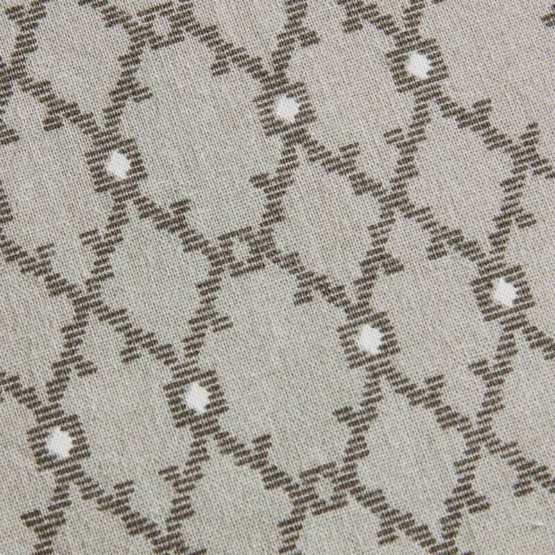 INK+IVY Imani Cotton Printed Shower Curtain with Chenille