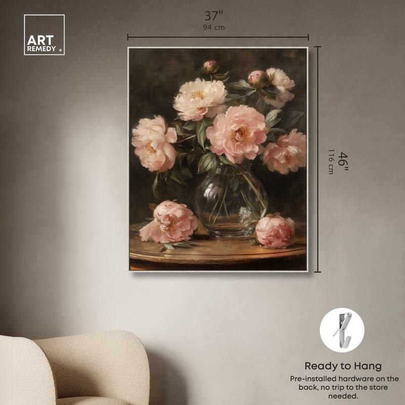 Vintage Velvet Vase Canvas by Art Remedy