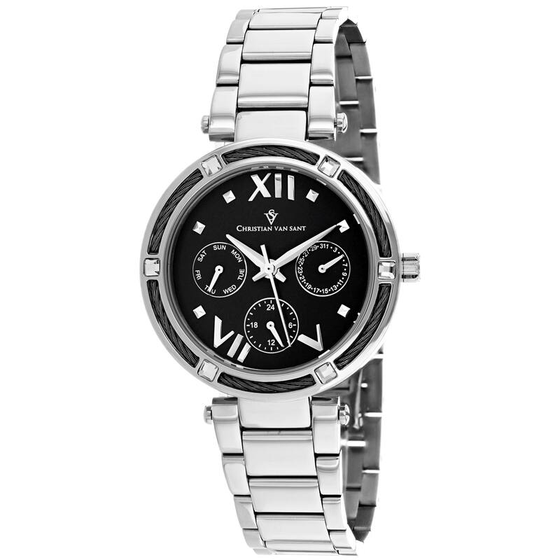 Christian Van Sant Women's Sienna Black Dial Watch - CV1820 - 6 (36)