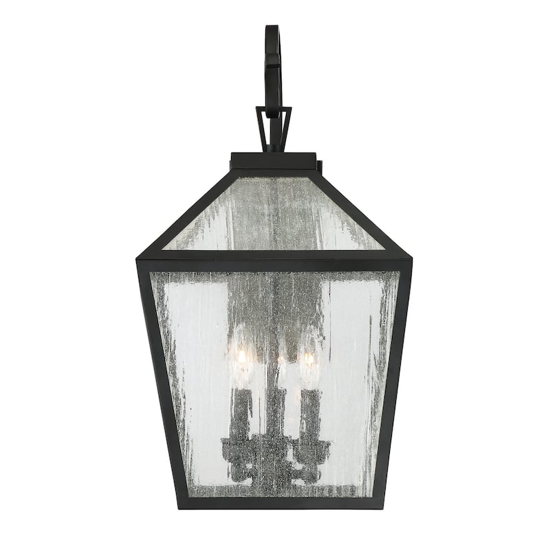 Black Three Light Wall Lantern from the Woodstock Collection