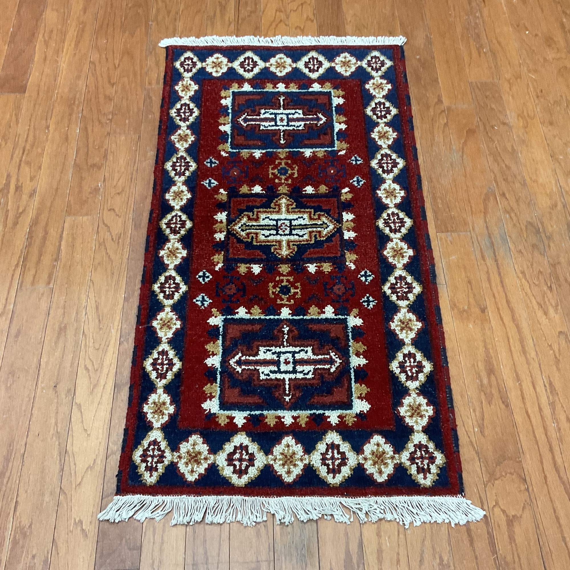 HERAT ORIENTAL Handmade Kazak Wool Rug - 2'2" x 4'
