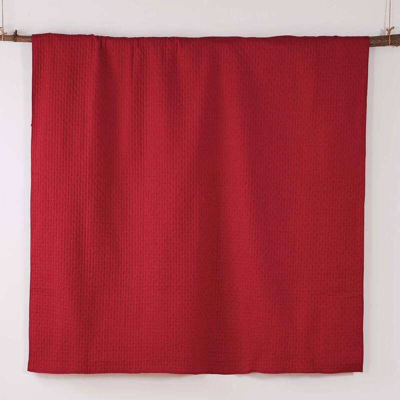 Cross Stitch Chile Red Full/Queen Quilt Set - Levtex Home