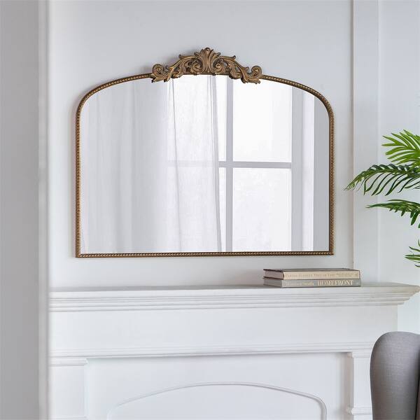 gold mirror for dresser Aneta Gold Round Mirror main image 1
