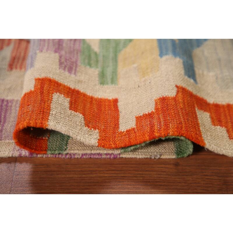 Southwestern Kilim Area Rug Flatweave Wool Carpet - 3'3"x 5'0"