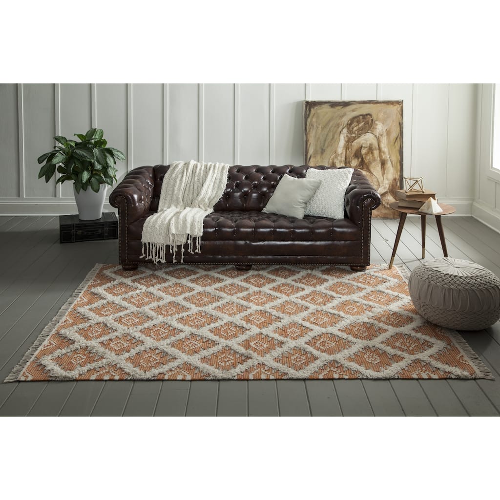 Momeni Harper Hand-woven Trellis Pattern Wool Contemporary Area Rug