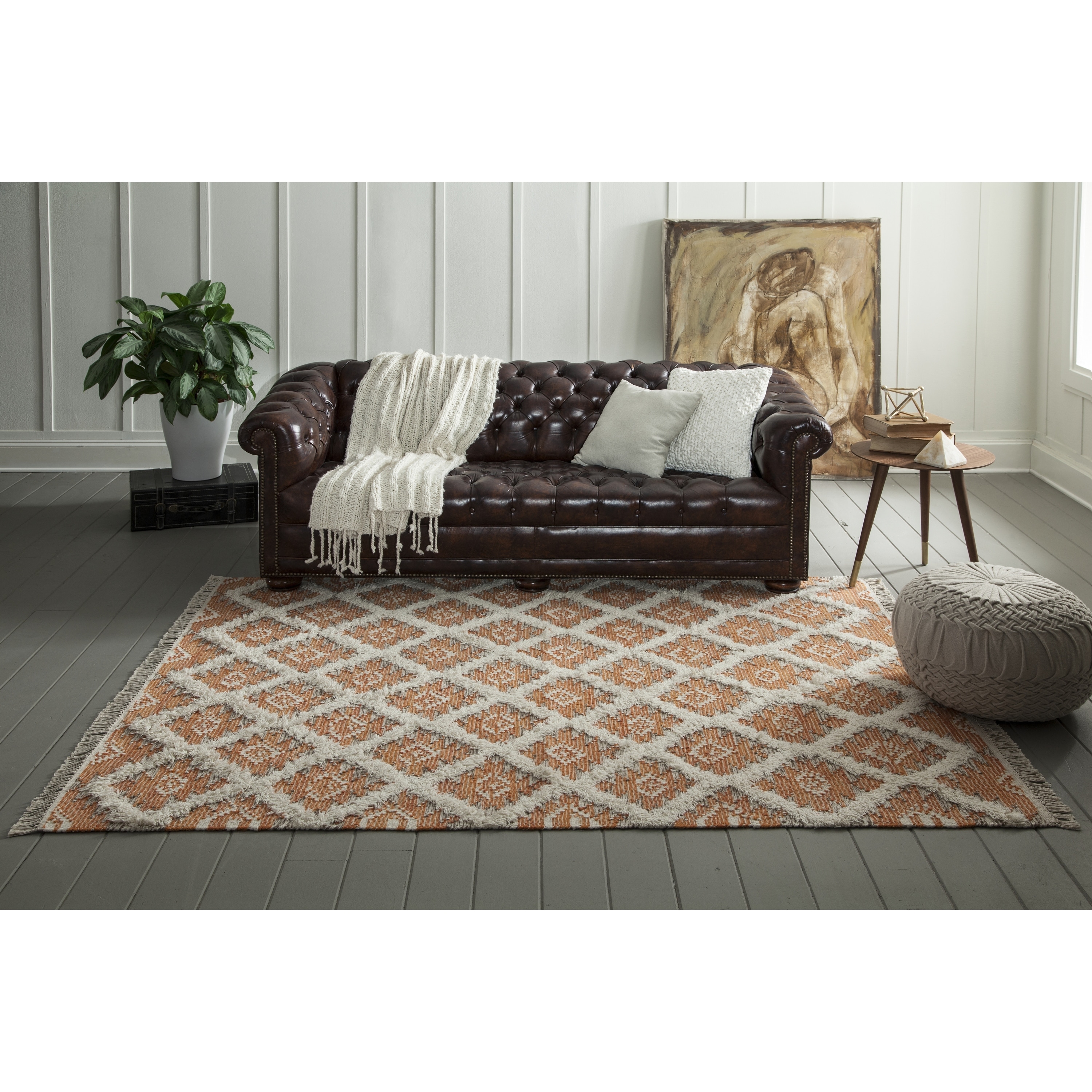 Momeni Harper Hand-woven Trellis Pattern Wool Contemporary Area Rug