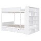 preview thumbnail 10 of 13, Full-Over-Full Bunk Bed with 2-Drawers, Multi-Layer Cabinet and Guardrails for Safety, No Box Spring Needed, White