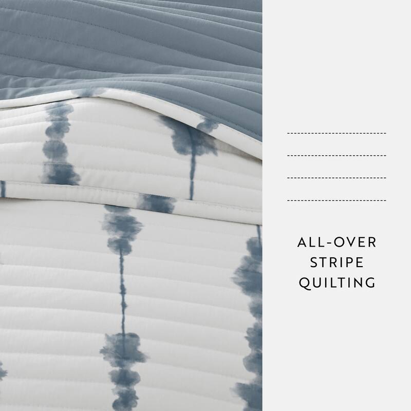 Becky Cameron All Season 3pc Shibori Reversible Quilt Set with Shams