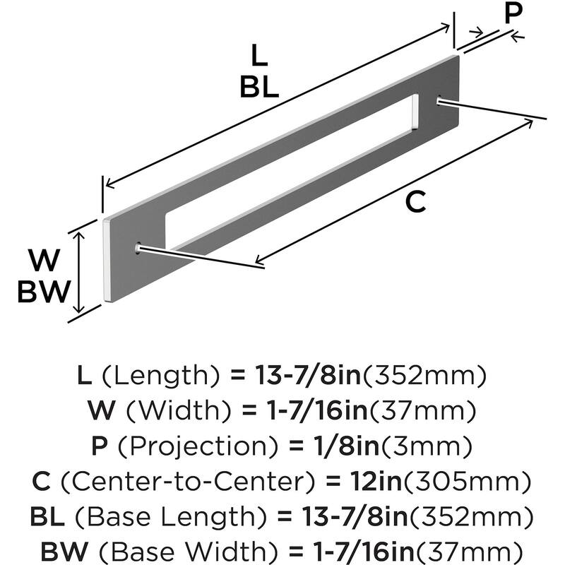 Amerock BP37789 Medora 13-7/8" Backplate for 12" Center to Center