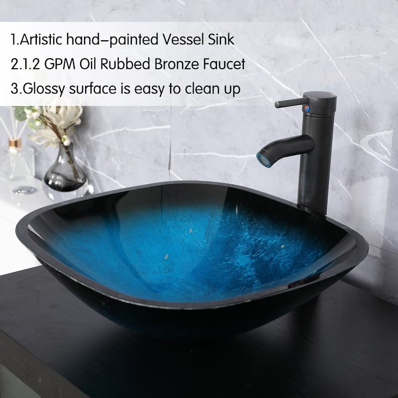 72" Bathroom Vanity Set with Vessel Sink Side Cabinet Combo