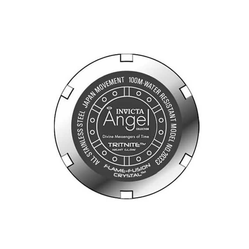 Invicta Women's 20323 Angel Quartz 3 Hand White, Silver Dial Watch