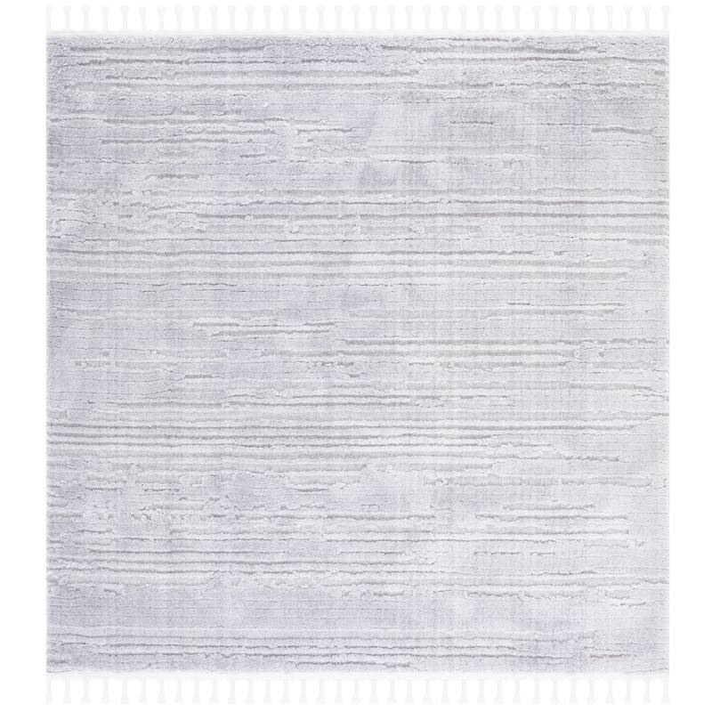 SAFAVIEH Handmade Marrakech Herborg Traditional Rug - 6'7" Square - Grey/Light Grey