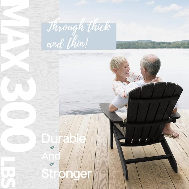 WINSOON All Weather HIPS Outdoor Plastic Adirondack Chairs