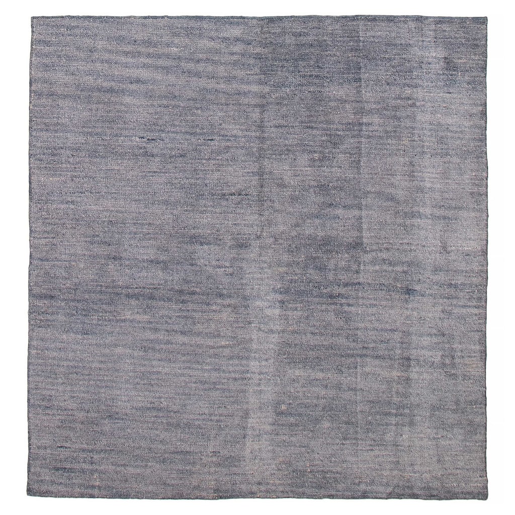 ECARPETGALLERY Hand-knotted Loreto Slate Blue Silk Rug - 6'5 x 6'7