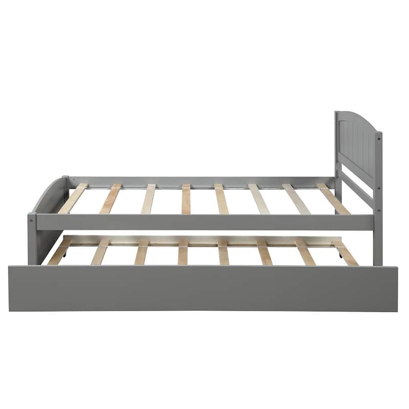 Twin size Platform Bed with Trundle