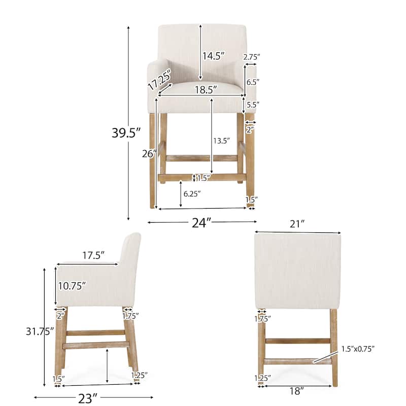 Armga Upholstered 26 inch Counter Stool by Christopher Knight Home