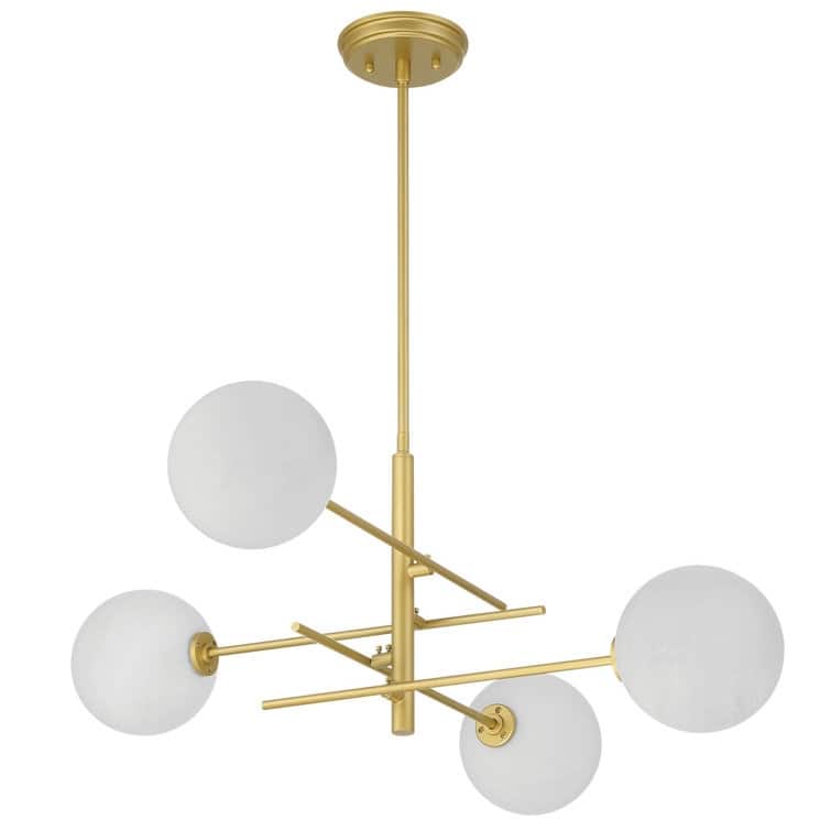 Acroma 4-Light Sputnik Gold Modern Chandelier-UL - N/A
