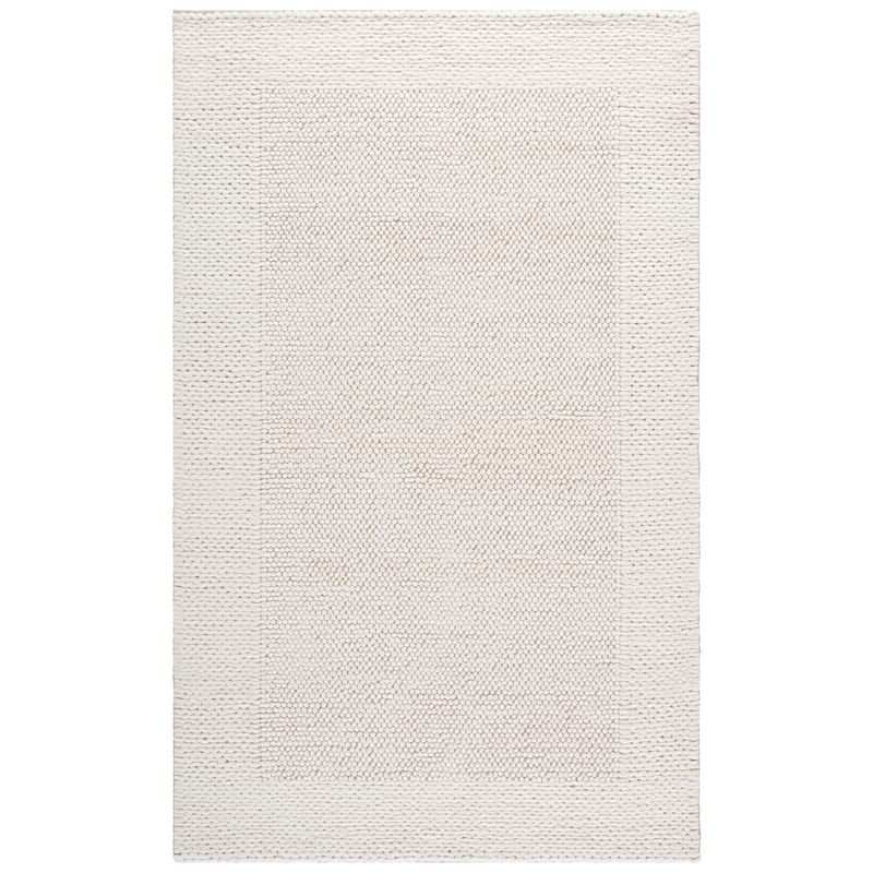 SAFAVIEH Handmade Natura Korlan Raised Textured Wool Blend Rug - 4' x 6' - Ivory