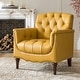 preview thumbnail 50 of 68, HULALA HOME Wemer Traditional Genuine Leather Armchair with Tufted Back