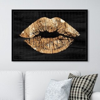 Oliver Gal 'solid Kiss Night' Fashion And Glam Framed Wall Art Prints 