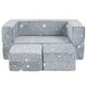 preview thumbnail 8 of 19, Two Seater Kids Play Couch with Washable Flannel Cover