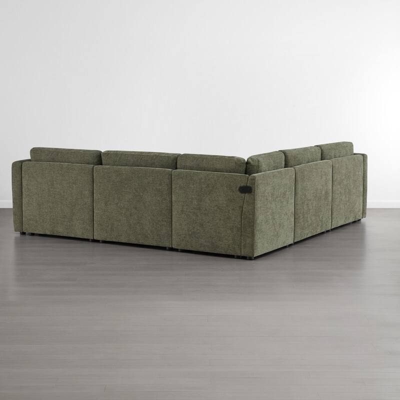 Spruce & Spring Mia Oversized Modular Sectional Fabric Sofa Set
