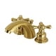 preview thumbnail 27 of 29, Victorian Mini-Widespread Bathroom Faucet Brushed Brass