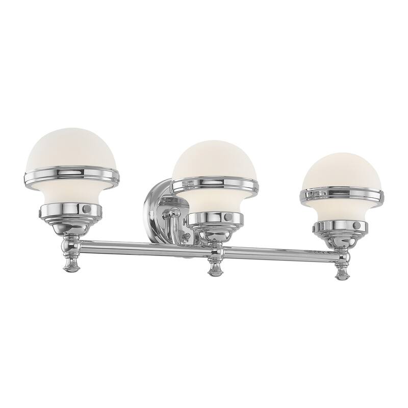 Livex Lighting Oldwick 3 Light 24" Wide Vanity Light with White Shade