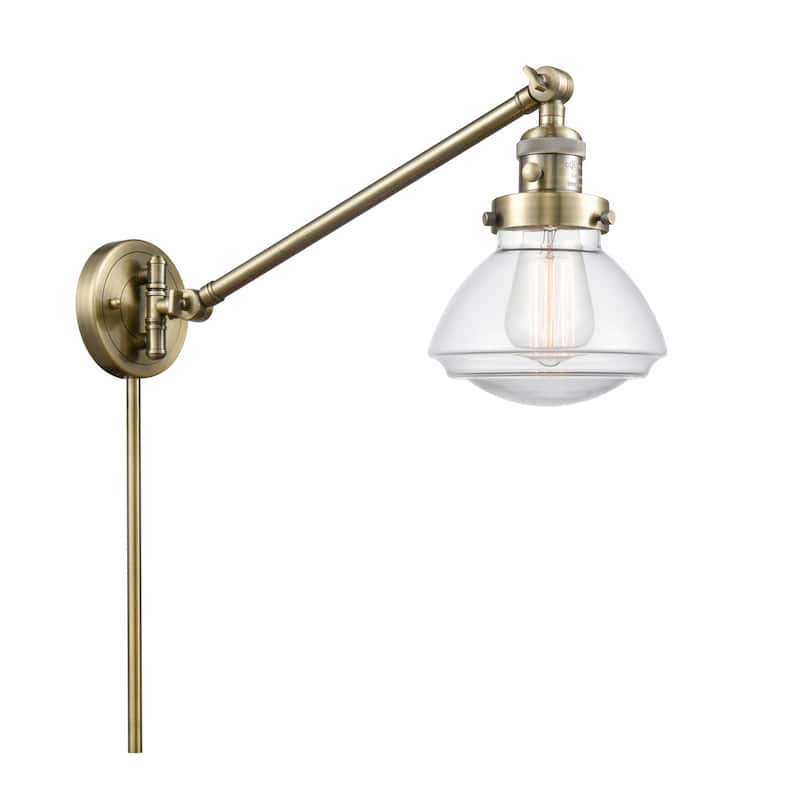 Innovations Lighting Olean 22" Tall Bathroom Sconce - Antique Brass / Clear